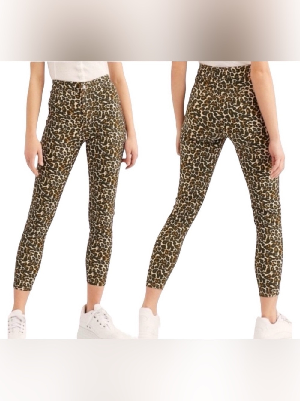 We The Free Womens Size 30 Animal Print Skinny Ankle Jeans